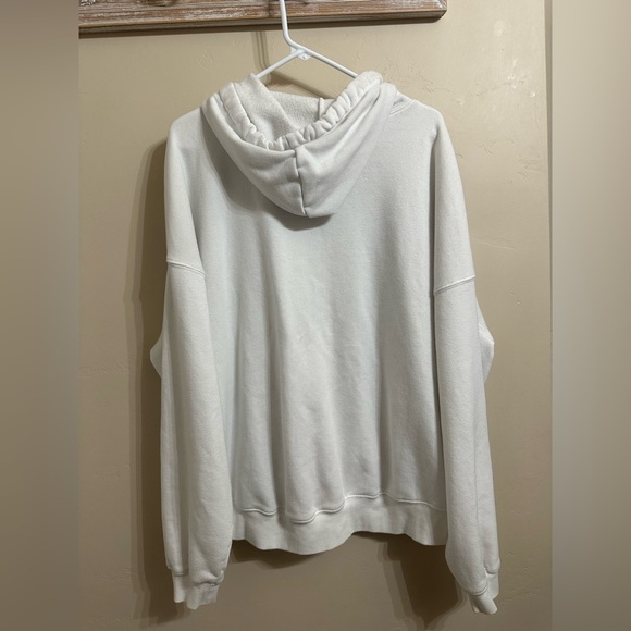 🩵🤍Self Love Club - White Hoodie with Blue Print - Picture 3 of 5